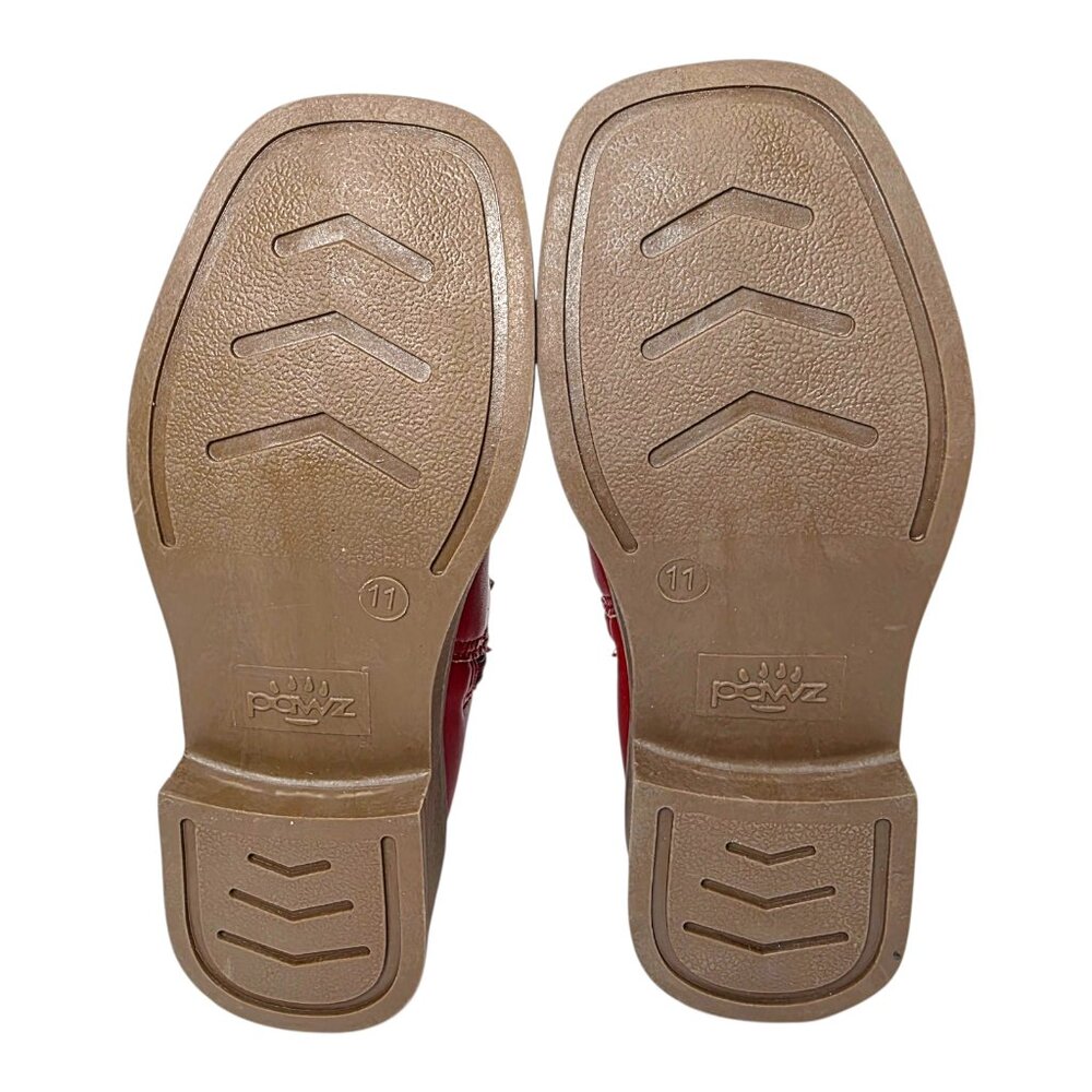 Pawz Cowboy Western Boots Little & Big Boys Zipper Closure Embroidered Detail - Picture 12 of 13